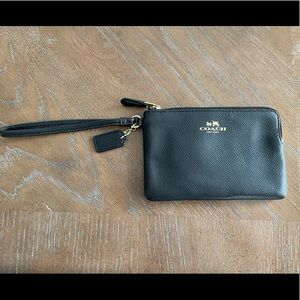 Coach black wristlet